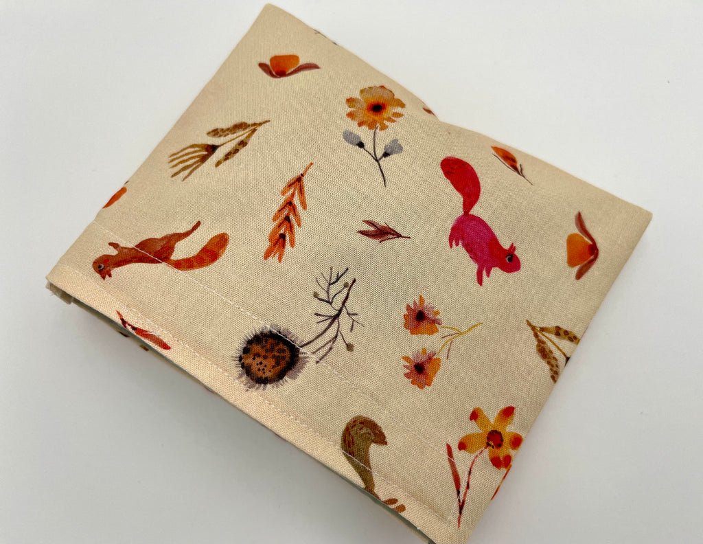 Reusable Snack Bag, Reusable Baggie, Animal Snack Bag, Fabric Snack Bag, Reusable Fabric Snack Bag - Autumn Squirrels