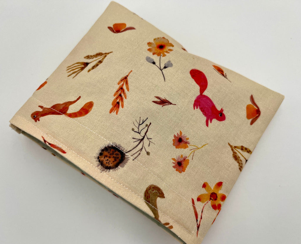 Reusable Snack Bag, Reusable Baggie, Animal Snack Bag, Fabric Snack Bag, Reusable Fabric Snack Bag - Autumn Squirrels