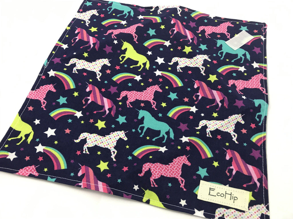 Eco-Friendly Sandwich Bag Wrap, Girl’s Sandwich Mat, Reusable School Lunch, Unicorn - EcoHip Custom Designs