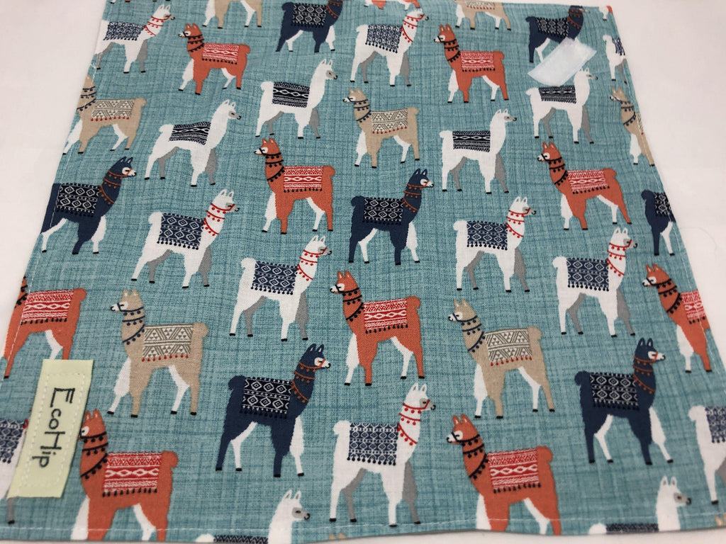 Eco-Friendly Sandwich Bag Wrap, Reusable Lunch Napkin,  Animals, Llamas - EcoHip Custom Designs