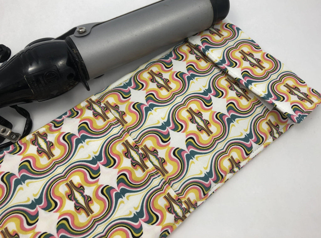 Flat Iron Case, Hair Straightener Sleeve, Travel Accessories, Hair Dresser Gift, Vibes - EcoHip Custom Designs