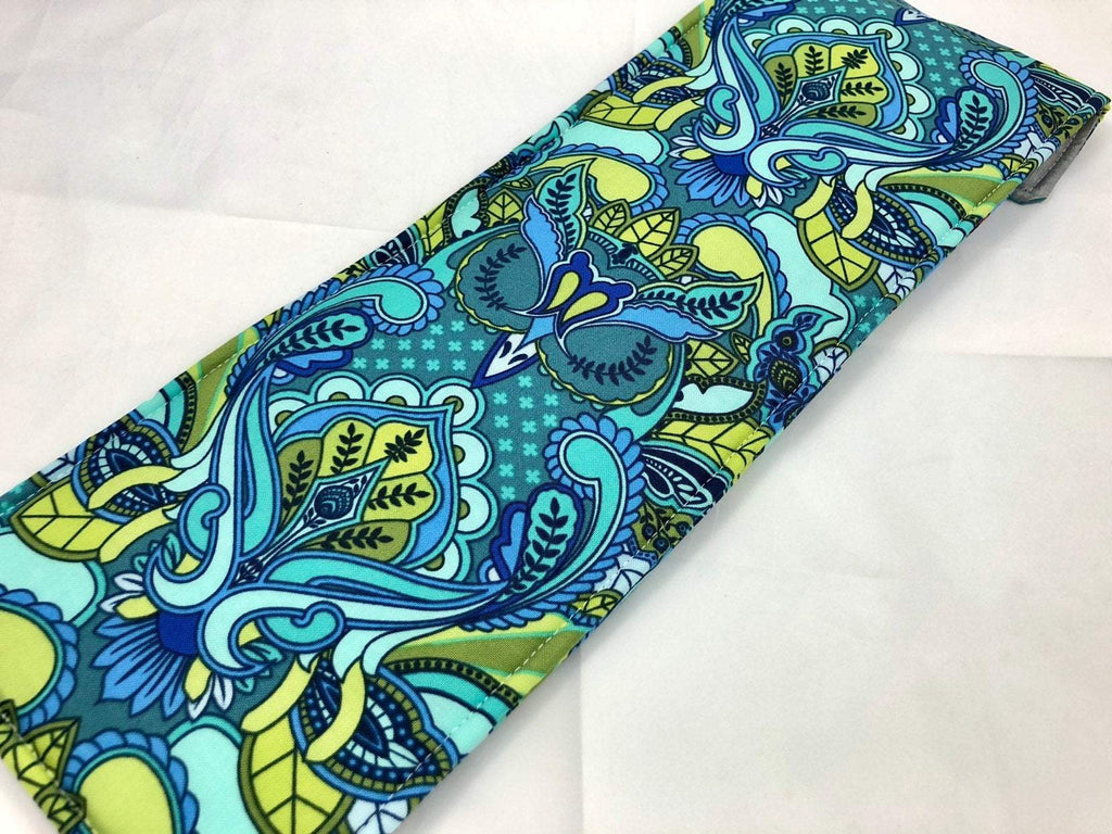 Blue Flat Iron Holder, Owl Curling Iron Cover, Travel Flat Iron Bag - EcoHip Custom Designs