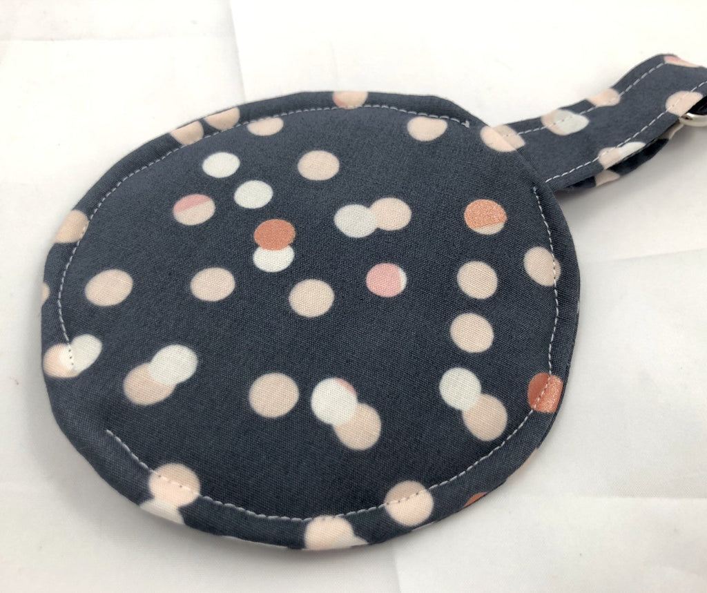 Gray Airpod Pouch, Polka Dot Ear Pod Case, Pink Headphone Cozy - EcoHip Custom Designs