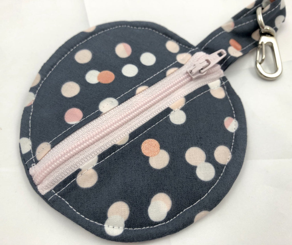 Gray Airpod Pouch, Polka Dot Ear Pod Case, Pink Headphone Cozy - EcoHip Custom Designs