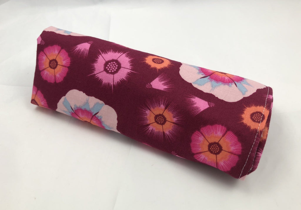 Floral Makeup Brush Roll, Travel Make Up Brush Holder, Brush Bag - EcoHip Custom Designs