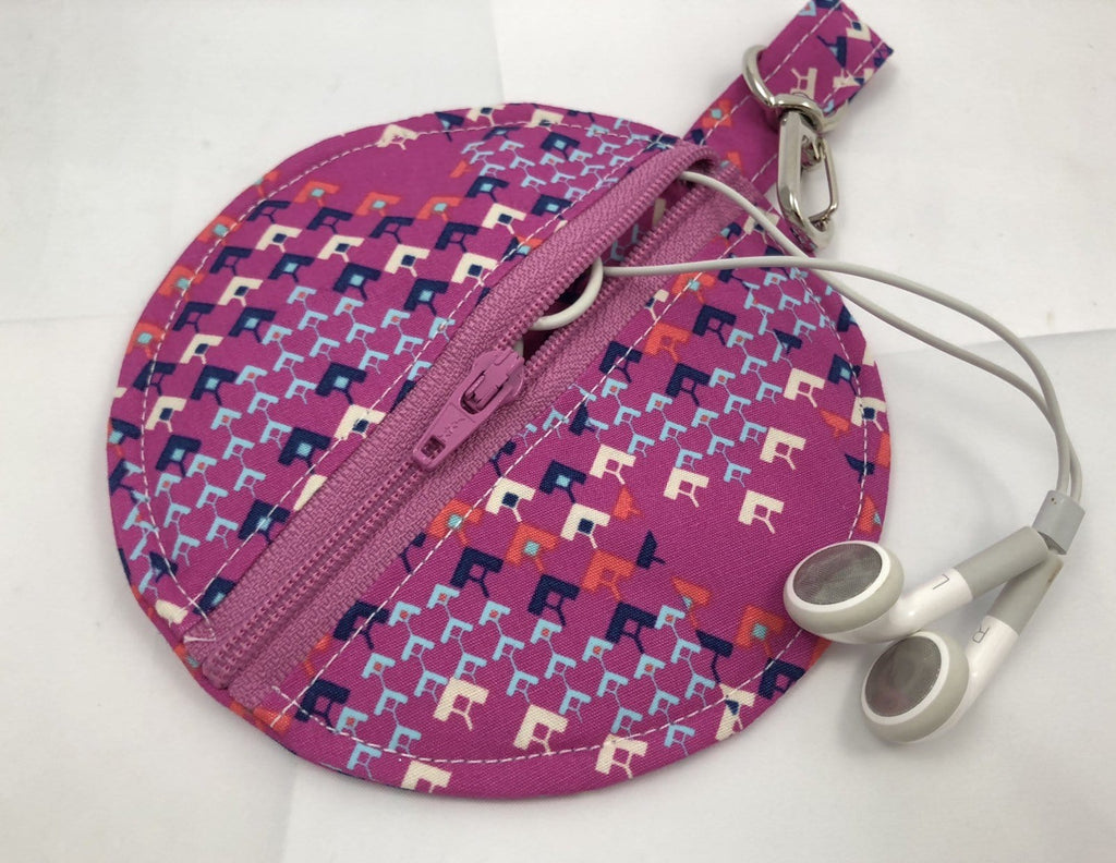 Raspberry Headphone Case, Bluetooth Bag, Ear Pod Pouch - EcoHip Custom Designs