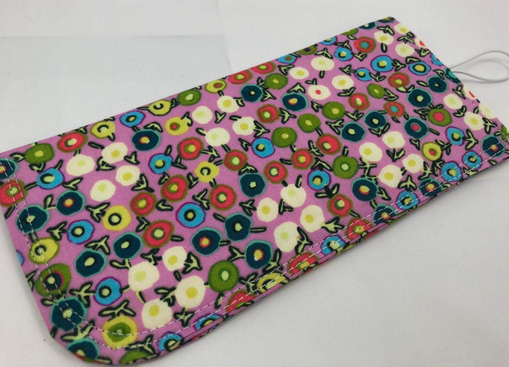 Pink Sunglass Cover, Padded Eye Glasses Pouch, Polka Dot Reading Glasses Sleeve - EcoHip Custom Designs