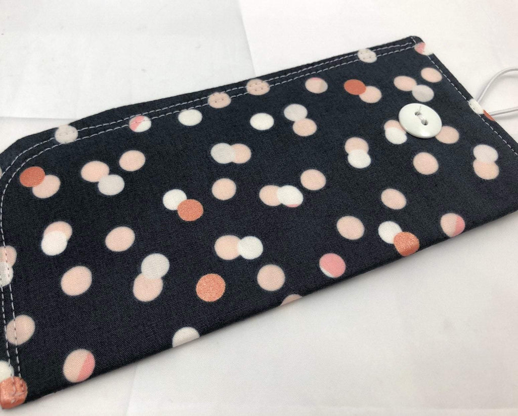 Fabric Eyeglass Case, Soft Sunglasses Case, Eye Glasses Sleeve, Eyeglass Pouch, Reading Glasses Case, Glasses Holder - Sparkler Chads Pink