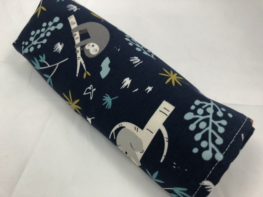 Koala Bear Makeup Brush Holder, Blue Travel Make Up Brush Roll, Sloth Bag - EcoHip Custom Designs