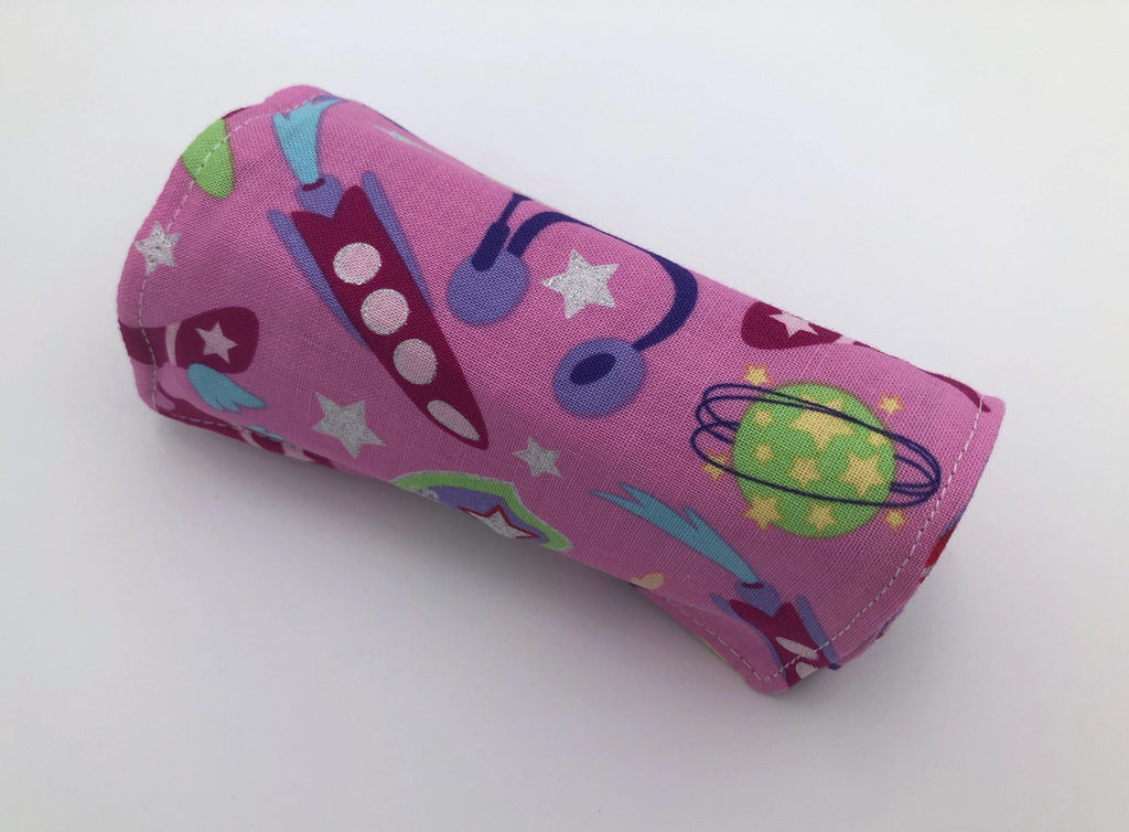 Superhero Girls Crayon Rolls, Super Girls Crayon Organizer, Pink - EcoHip Custom Designs