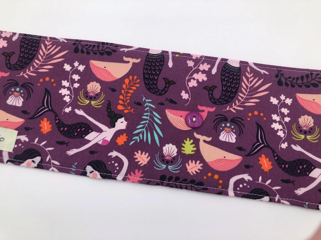 Mermaid Crayon Roll, Purple Crayon Case, Gir's Crayon Toy, Pink - EcoHip Custom Designs