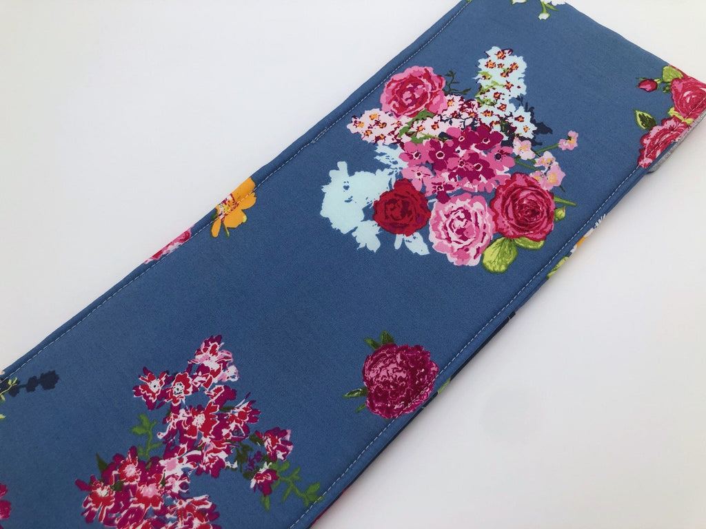 Steel Gray Curling Iron Bag, Cherry Hot Flat Iron Case, Floral Iron Cover - EcoHip Custom Designs