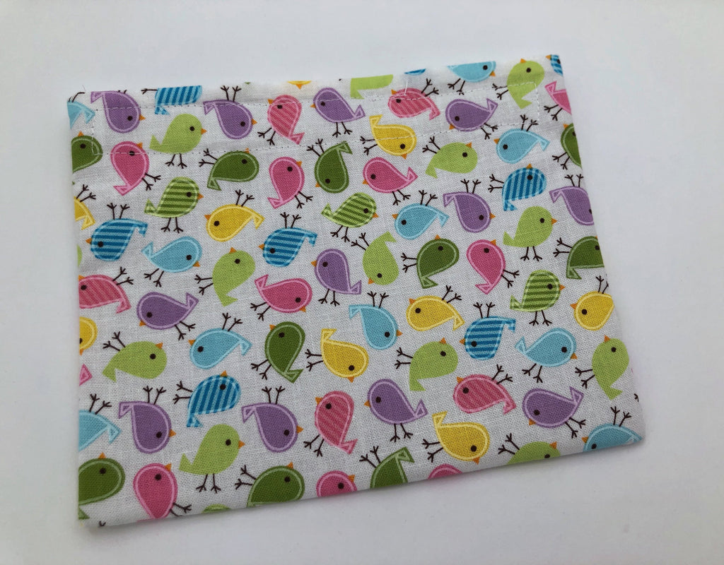 Birds Snack Bag, Girl's Reusable Snack Baggie, Eco-Friendly School Lunch - EcoHip Custom Designs