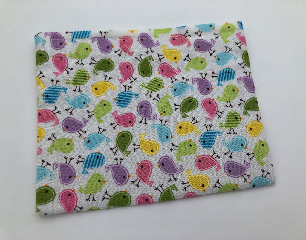 Birds Snack Bag, Girl's Reusable Snack Baggie, Eco-Friendly School Lunch - EcoHip Custom Designs