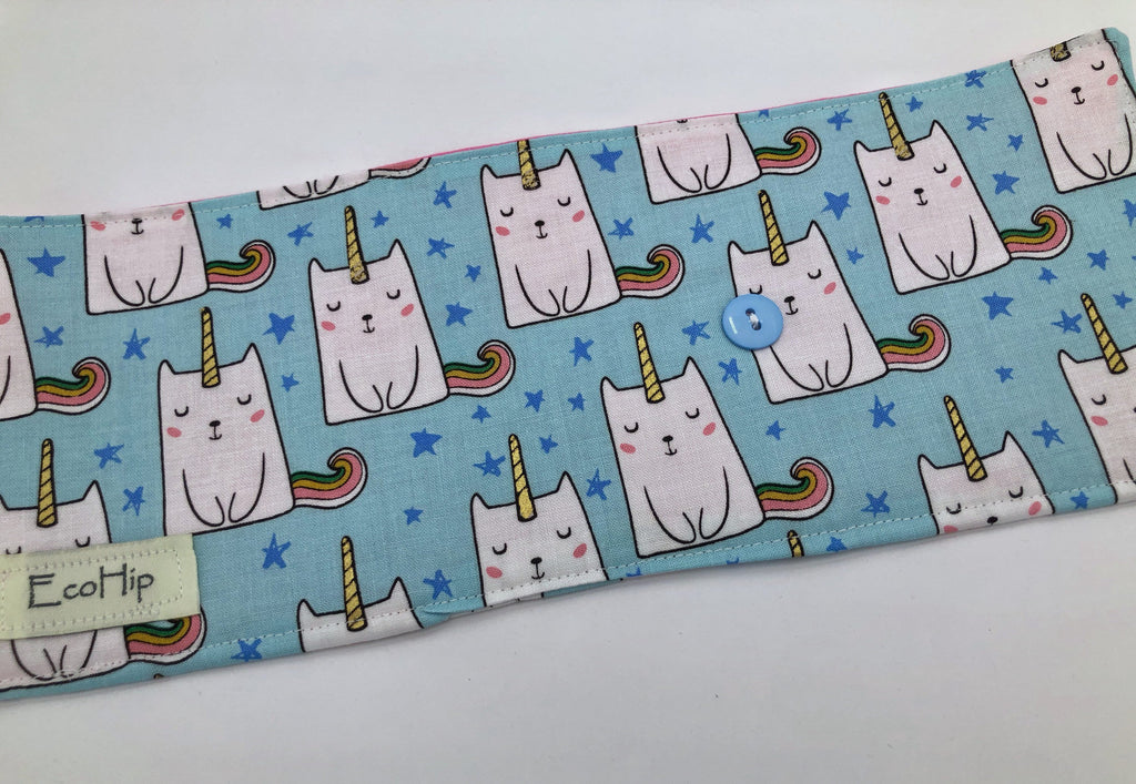 Caticorn Crayon Roll. Unicorn Crayon Bag, Travel Kitty Cat Crayon Toy for Toddlers - EcoHip Custom Designs