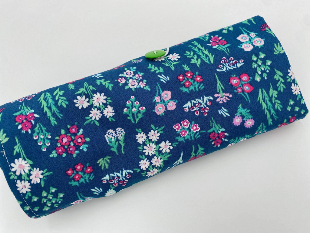 Makeup Brush Roll, Makeup Brush Holder, Travel Makeup Brush Case, Travel Make Up Brush Bag, Cosmetic Brush Roll Up - Aquarelle Flor