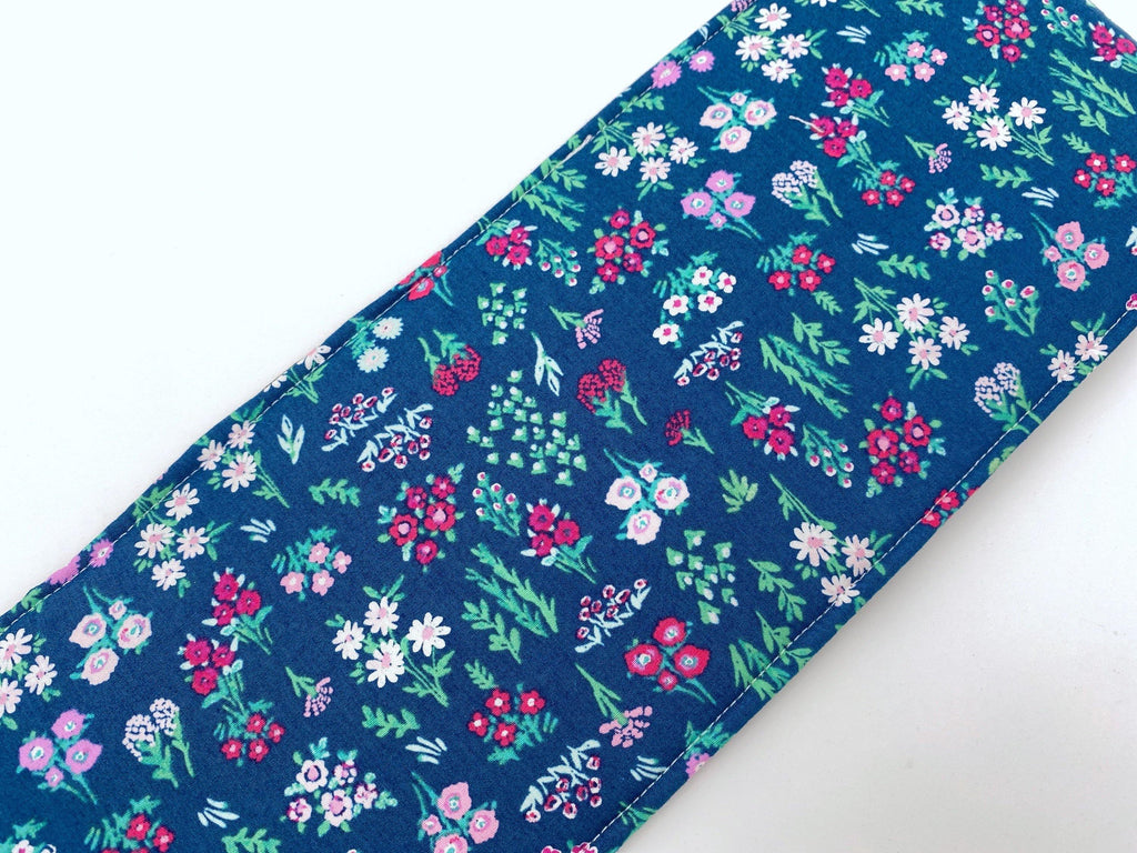 Blue Curling Iron Holder, Curling Iron Case, Flat Iron Holder, Flat Iron Case, Curling Iron Bag, Flat Iron Sleeve - Aquarelle Floral