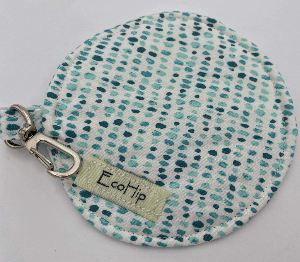 Ear Bud Pouch, Lens Cap Holder, Pacifier Pouch, Earbud Pouch, Earbud Case, Ear Bud Case, Paci Pod, Earpod Case, Ear Pod Pouch - Blue Dots