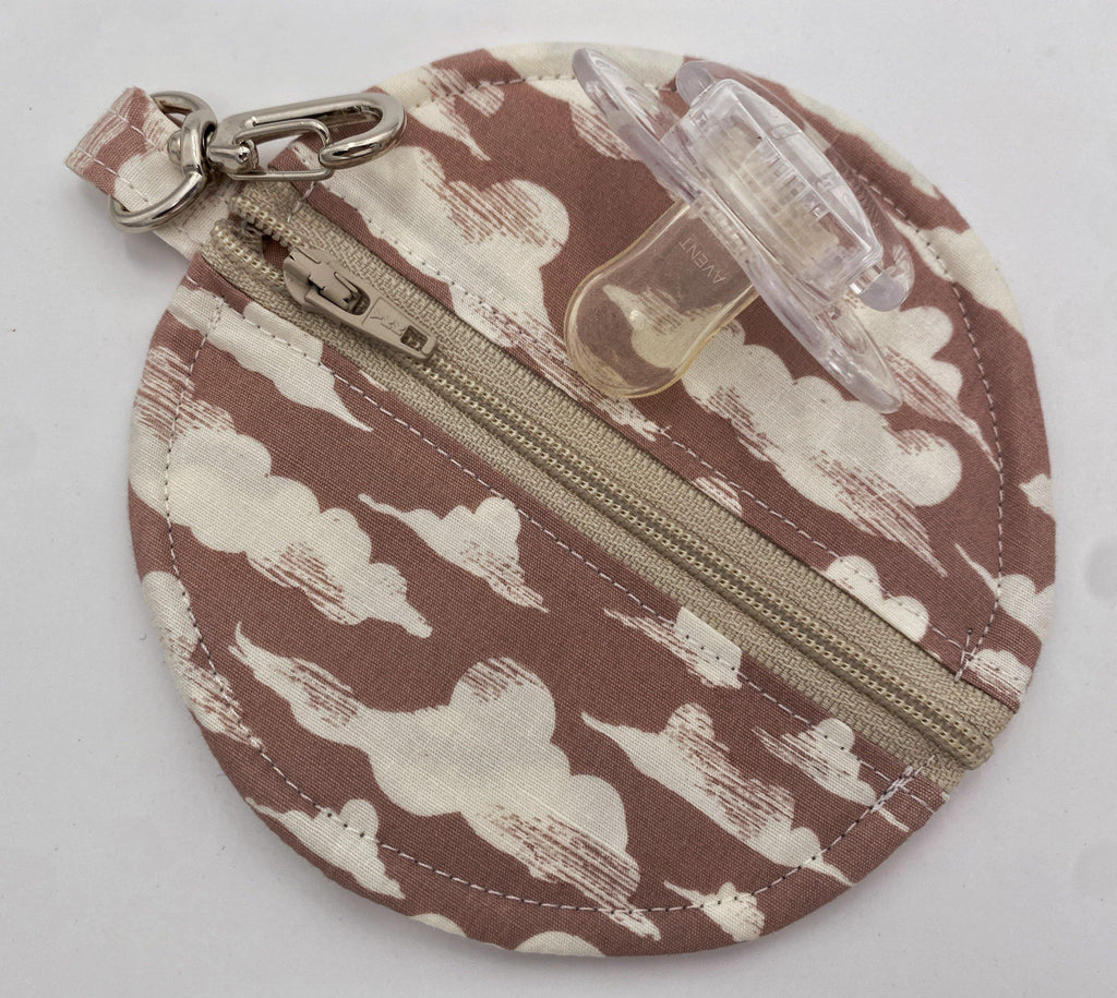 Ear Bud Pouch, Lens Cap Holder, Pacifier Pouch, Earbud Pouch, Earbud Case, Ear Bud Case, Paci Pod, Ear Pod Holder - Clouds Cream