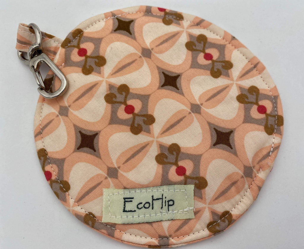 Ear Bud Pouch, Lens Cap Holder, Pacifier Pouch, Ear Bud Case, Paci Pod, Ear Pod Pouch, Earpod Holder, Small Coin Purse - Apricot Design