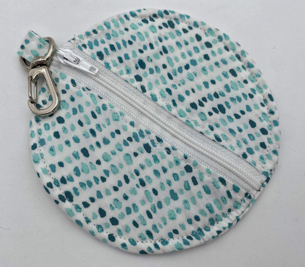 Ear Bud Pouch, Lens Cap Holder, Pacifier Pouch, Earbud Pouch, Earbud Case, Ear Bud Case, Paci Pod, Earpod Case, Ear Pod Pouch - Blue Dots