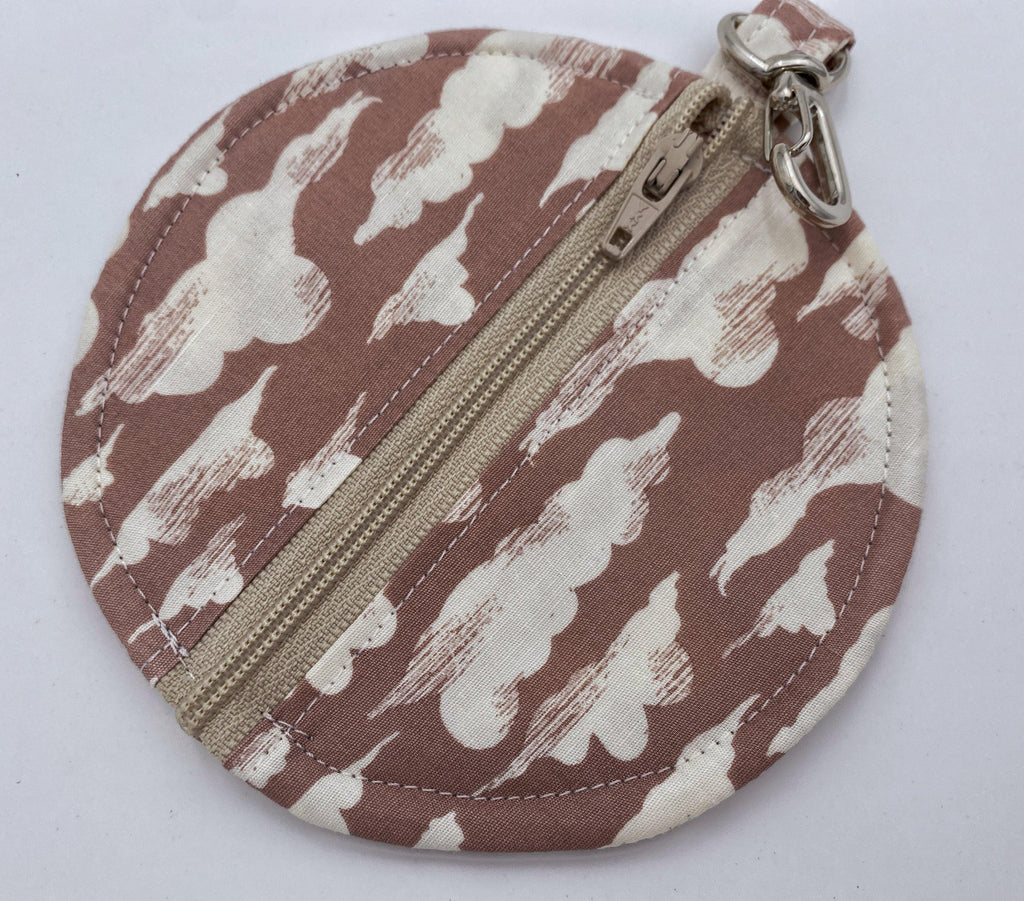 Ear Bud Pouch, Lens Cap Holder, Pacifier Pouch, Earbud Pouch, Earbud Case, Ear Bud Case, Paci Pod, Ear Pod Holder - Clouds Cream