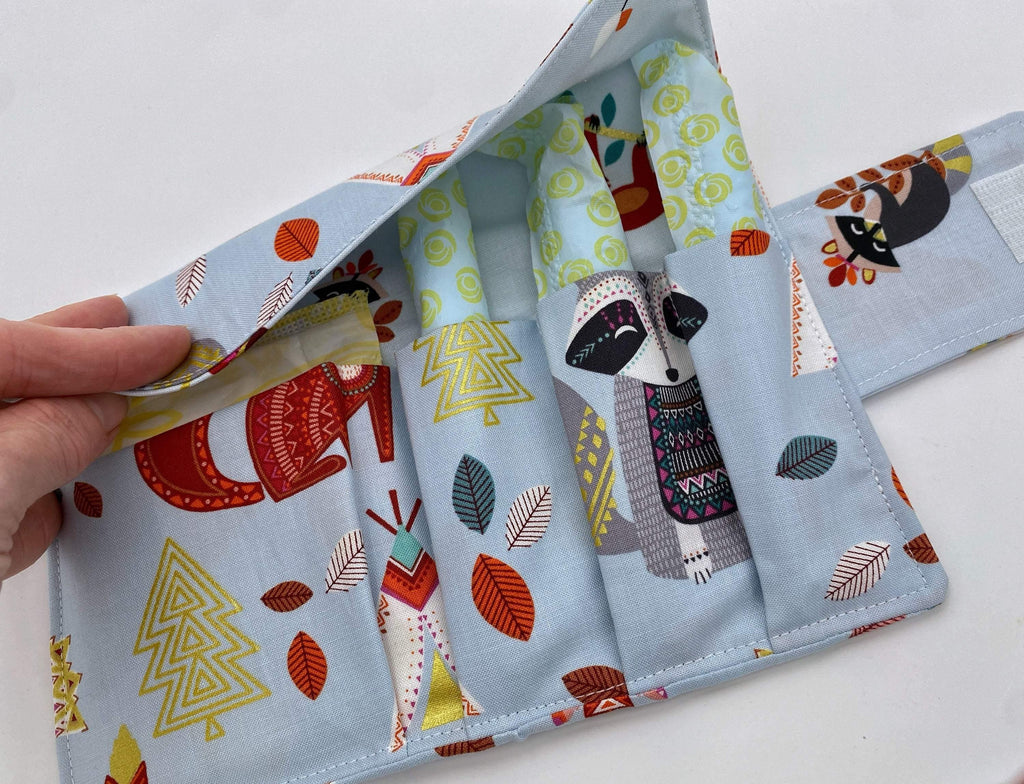 Privacy Pouch, Tampon Case, Sanitary Pad Case,  Pad Pouch, Tampon Bag, Tampon Holder, Tampon Wallet - Afternoon Animals