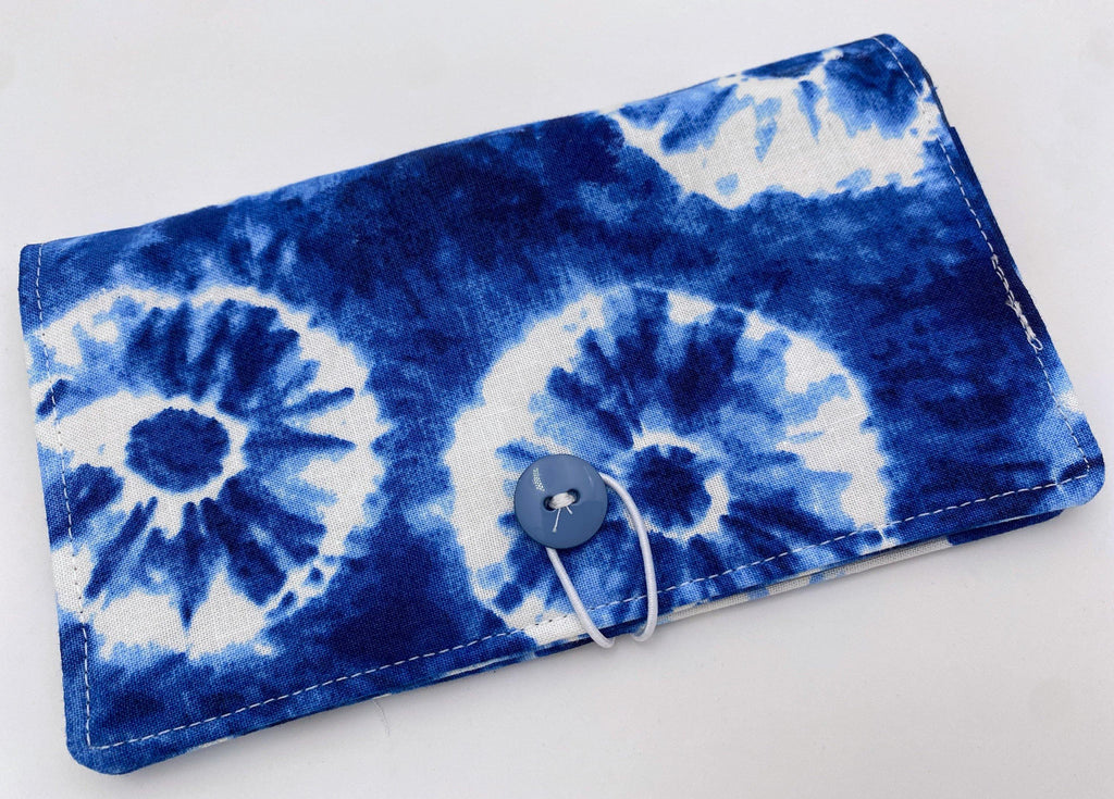 Blue Duplicate Checkbook Cover, Check Book Register, Duplicate Check Book Register, Fabric Checkbook Cover - Indigo Dyed