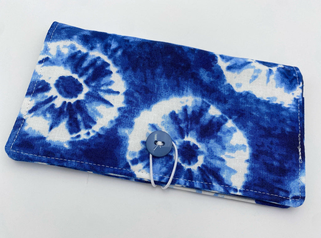 Blue Duplicate Checkbook Cover, Check Book Register, Duplicate Check Book Register, Fabric Checkbook Cover - Indigo Dyed