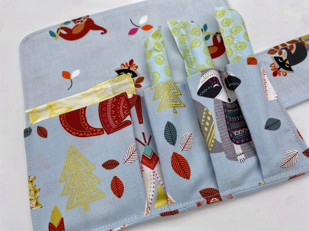 Privacy Pouch, Tampon Case, Sanitary Pad Case,  Pad Pouch, Tampon Bag, Tampon Holder, Tampon Wallet - Afternoon Animals