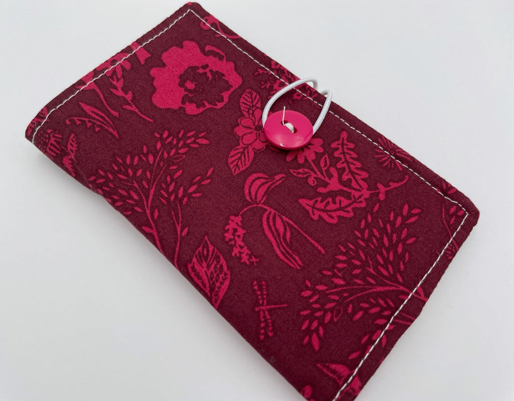 Tea Wallet, Tea Bag Holder, Red Tea Bag Wallet, Teabag Wallet, Teabag Holder, Tea Bag Organizer - Forest Magenta