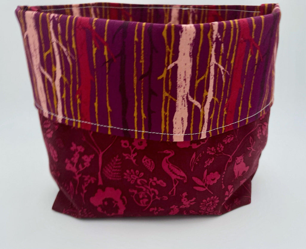 Reusable Popcorn Bag, Reusable Microwave Popcorn, Microwave Popcorn Cozy, Eco-Friendly Snack Holder - Forest Magenta