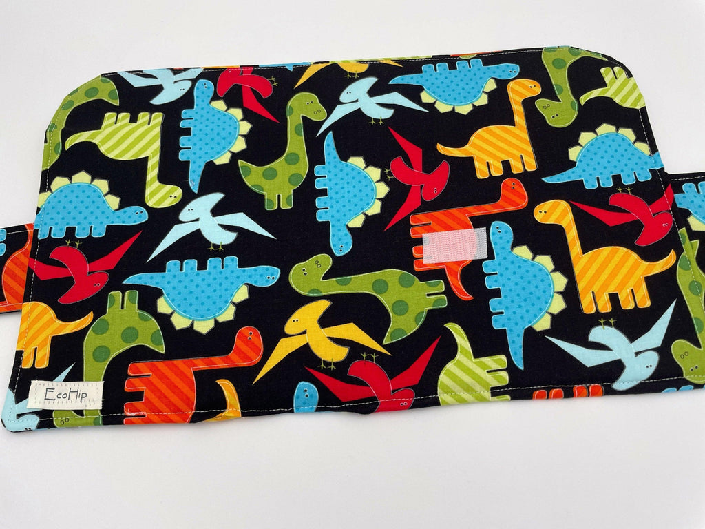 Interchangeable Knitting Needle Case, Knitting Notions Storage, Crochet Hook Roll, Knitting Needle Organizer - Dinosaurs