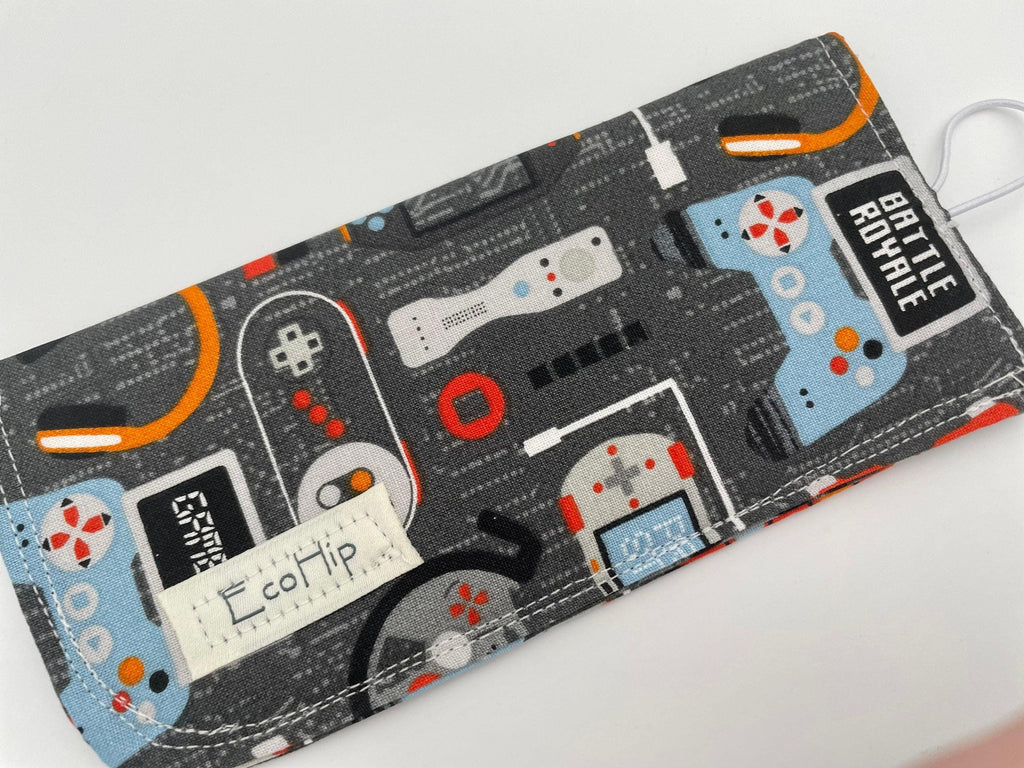 Fabric Eyeglass Case, Slip On Sunglass Sleeve, Reading Glasses Pouch, Eyeglass Holder - Video Gamer