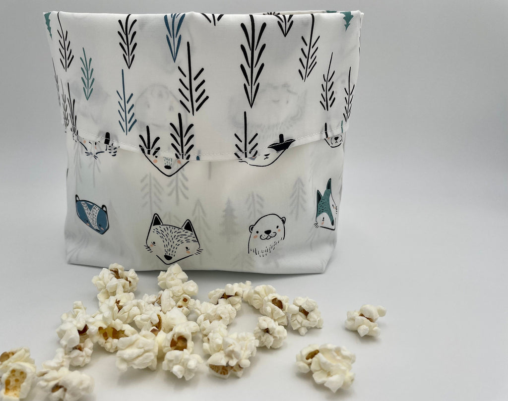 Reusable Popcorn Bag, Reusable Microwave Popcorn, Microwave Popcorn Cozy, Eco-Friendly Snack Holder - Furries Cool