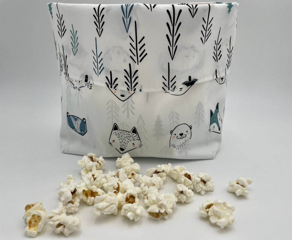 Reusable Popcorn Bag, Reusable Microwave Popcorn, Microwave Popcorn Cozy, Eco-Friendly Snack Holder - Furries Cool