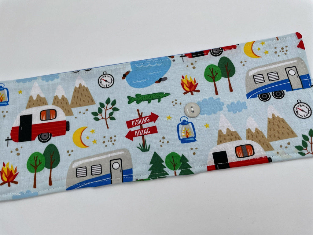 Crayon Roll, Crayon Caddy, Travel Toy, Kids Stocking Stuffer, Crayons Included - Forest Camping