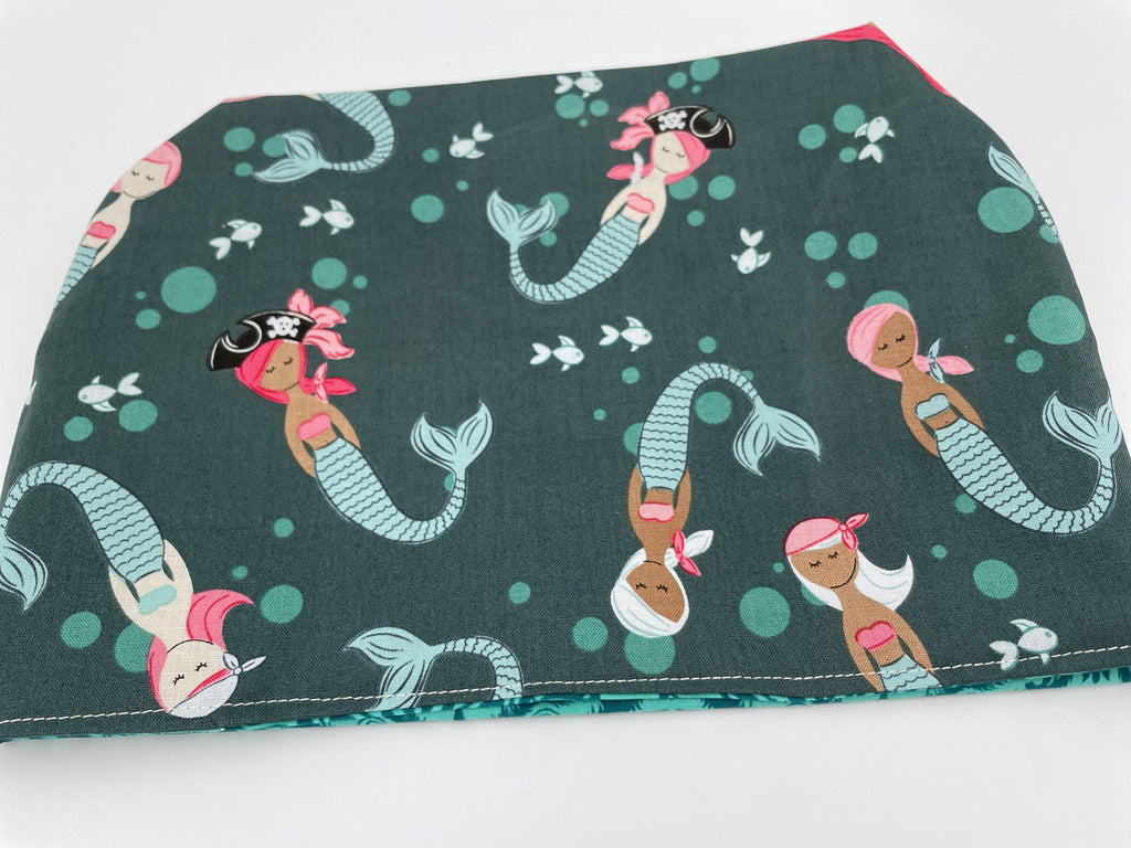 Reusable Popcorn Bag, Reusable Microwave Popcorn, Microwave Popcorn Cozy, Eco-Friendly Snack Holder - Mermaids Teal