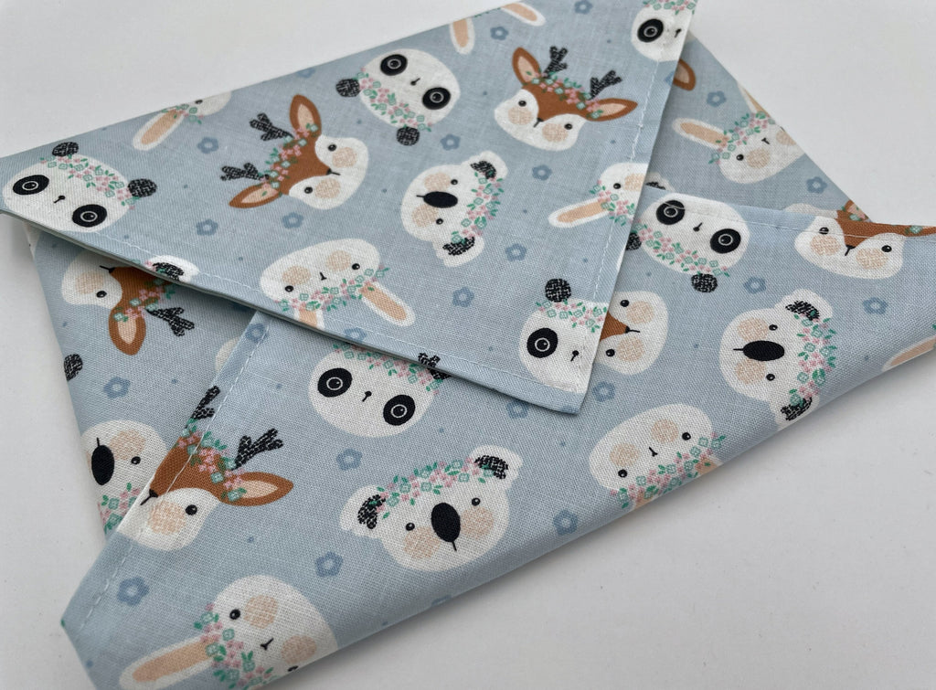 Reusable Sandwich Wrap, Sandwich Bag, Unicorn Sandwich Mat, Ecofriendly Sandwich Holder - Deer Panda Rabbit