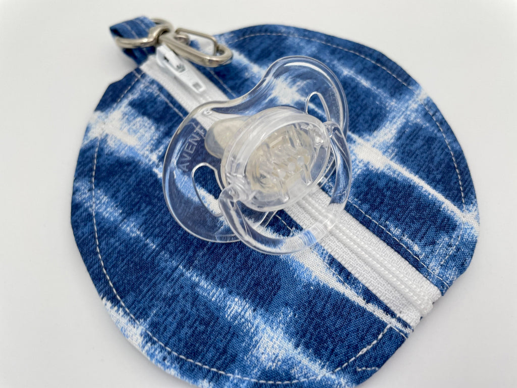 Ear Bud Pouch, Lens Cap Holder, Pacifier Pouch, EarPod Case, Paci Pod - Indigo Dyed