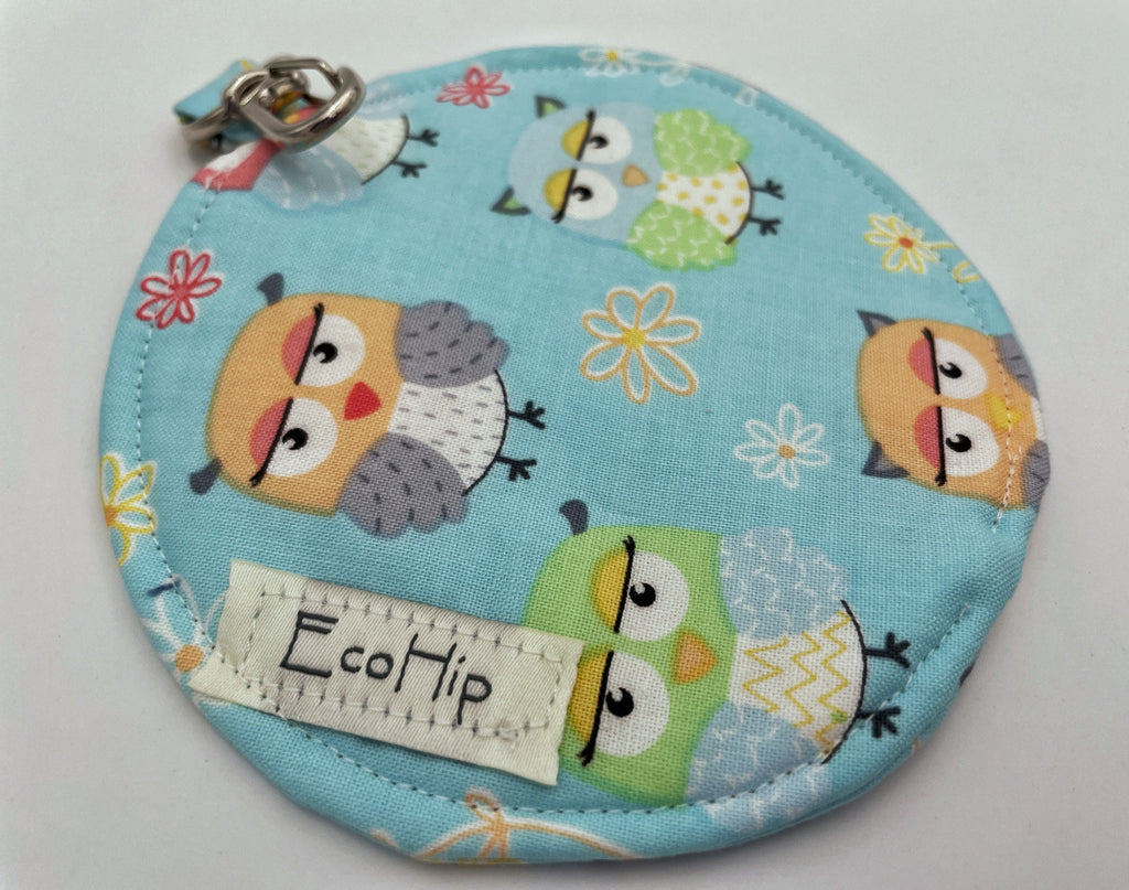 Ear Bud Pouch, Lens Cap Holder, Pacifier Pouch, Ear Bud Case, Ear Pod Case, Ear Pod Pouch, Ear-pod Holder, Coin Purse - Owl Friends