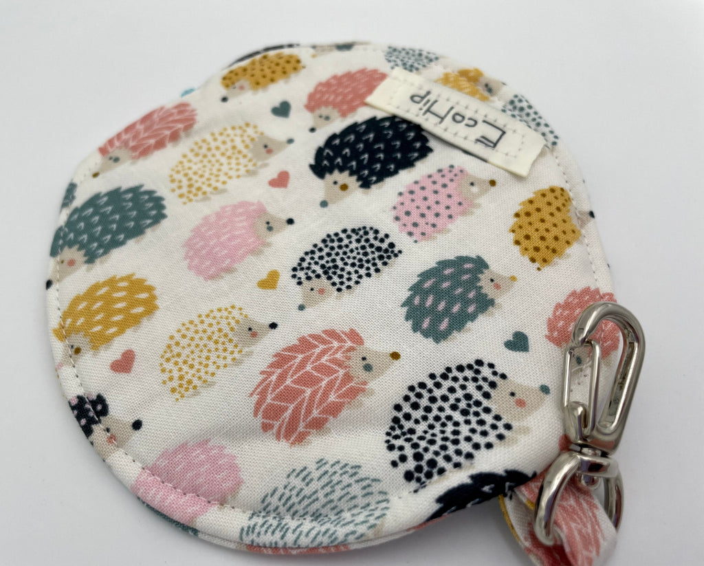 Ear Bud Pouch, Lens Cap Holder, Pacifier Pouch, Earbud Pouch, Earbud Case, Ear Pod Case, Paci Pod, EarPod Pouch - Hedgehogs