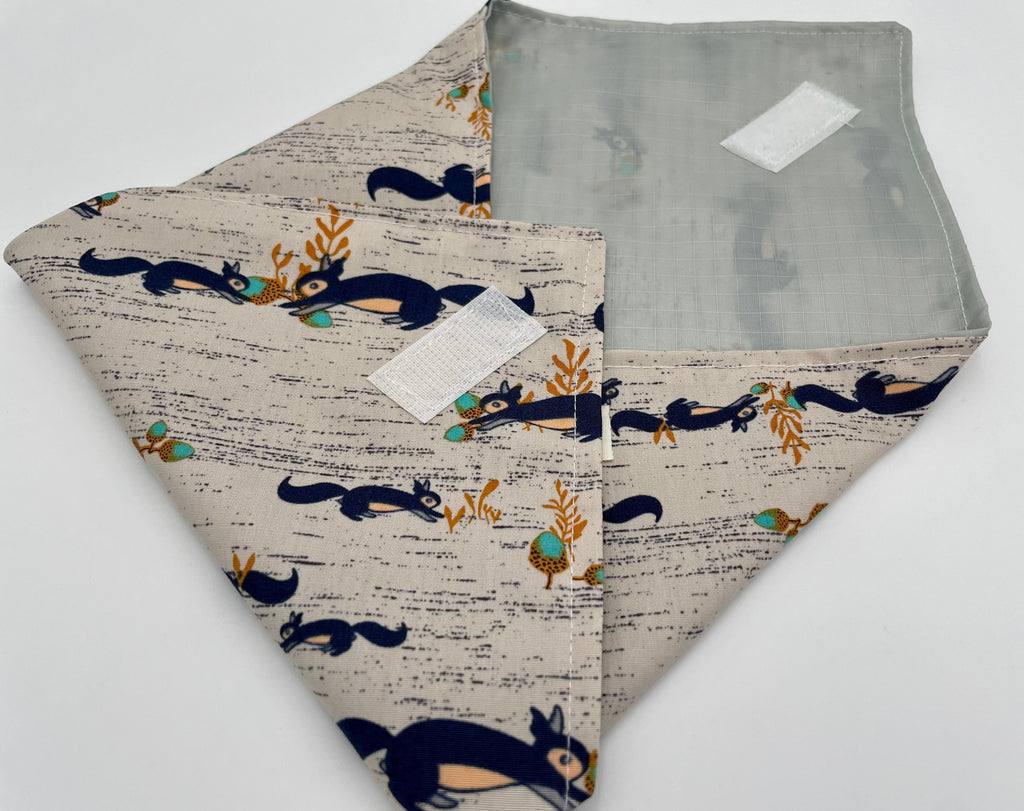 Reusable Sandwich Bag, Sandwich Wrap , Reusable Sandwich Mat, Sandwich Holder - Squirrels