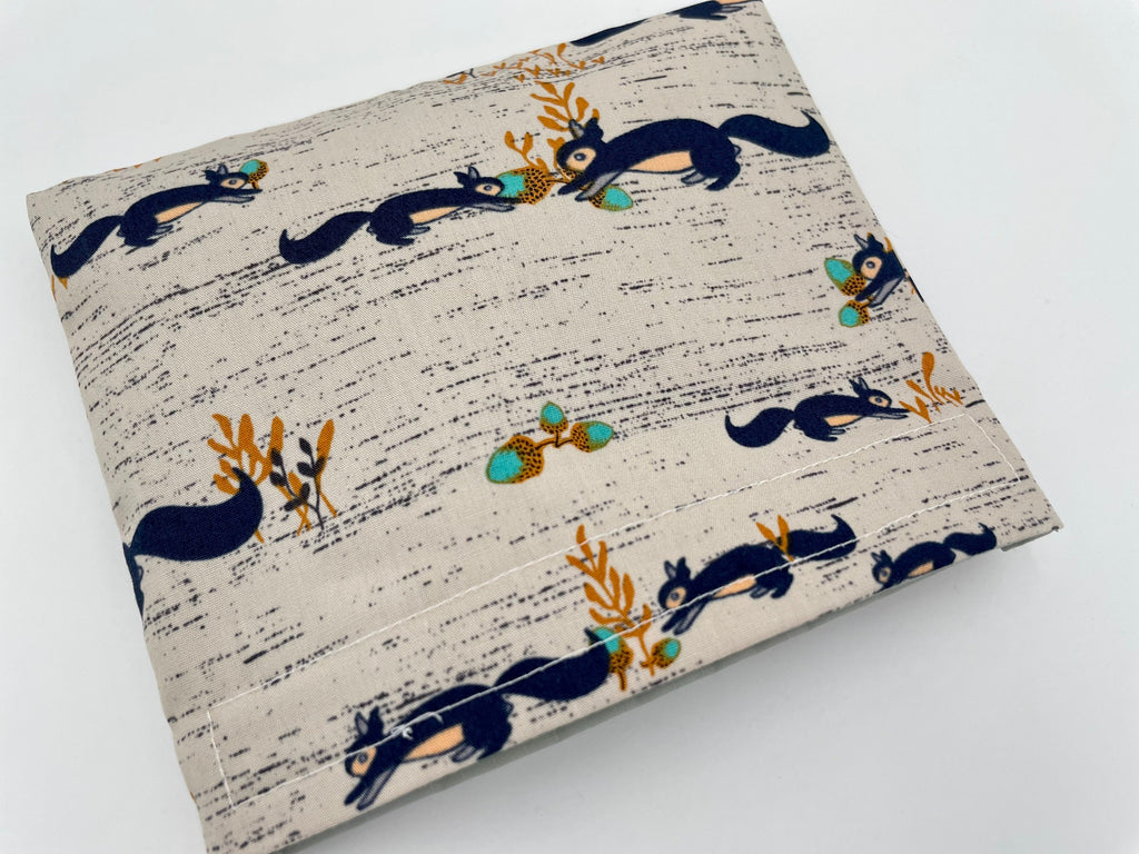 Reusable Snack Bag, Reusable Baggie, Animal Snack Bag, Fabric Snack Bag, Reusable Fabric Snack Bag - Squirrels