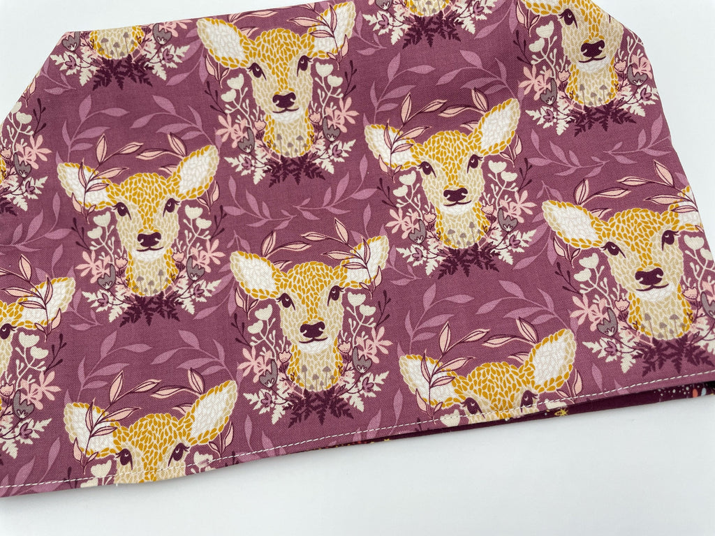 Reusable Popcorn Bag, Reusable Microwave Popcorn, Microwave Popcorn Cozy, Eco-Friendly Snack Holder - Deer Ruby Purple