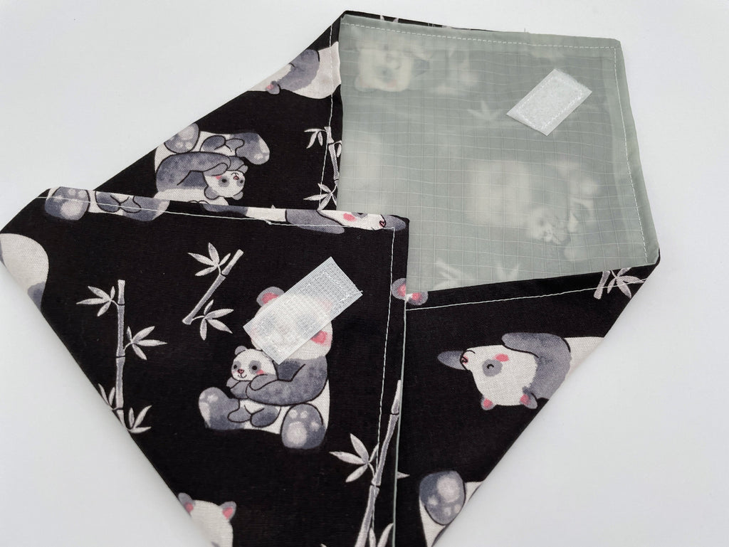 Reusable Sandwich Bag, Panda Baby Sandwich Wrap, Reusable Sandwich Mat - Panda Bear Family