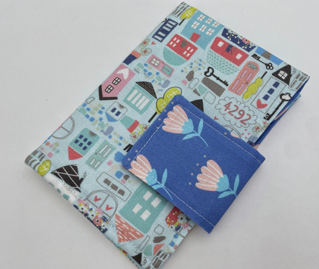 Privacy Pouch, Tampon Case, Sanitary Pad Cozy, Pad Pouch, Tampon Bag, Tampon Holder, Tampon Wallet - Our Town Blue