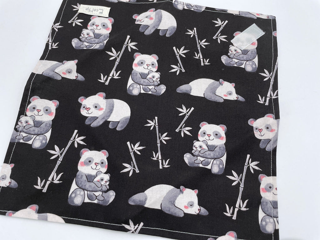 Reusable Sandwich Bag, Panda Baby Sandwich Wrap, Reusable Sandwich Mat - Panda Bear Family