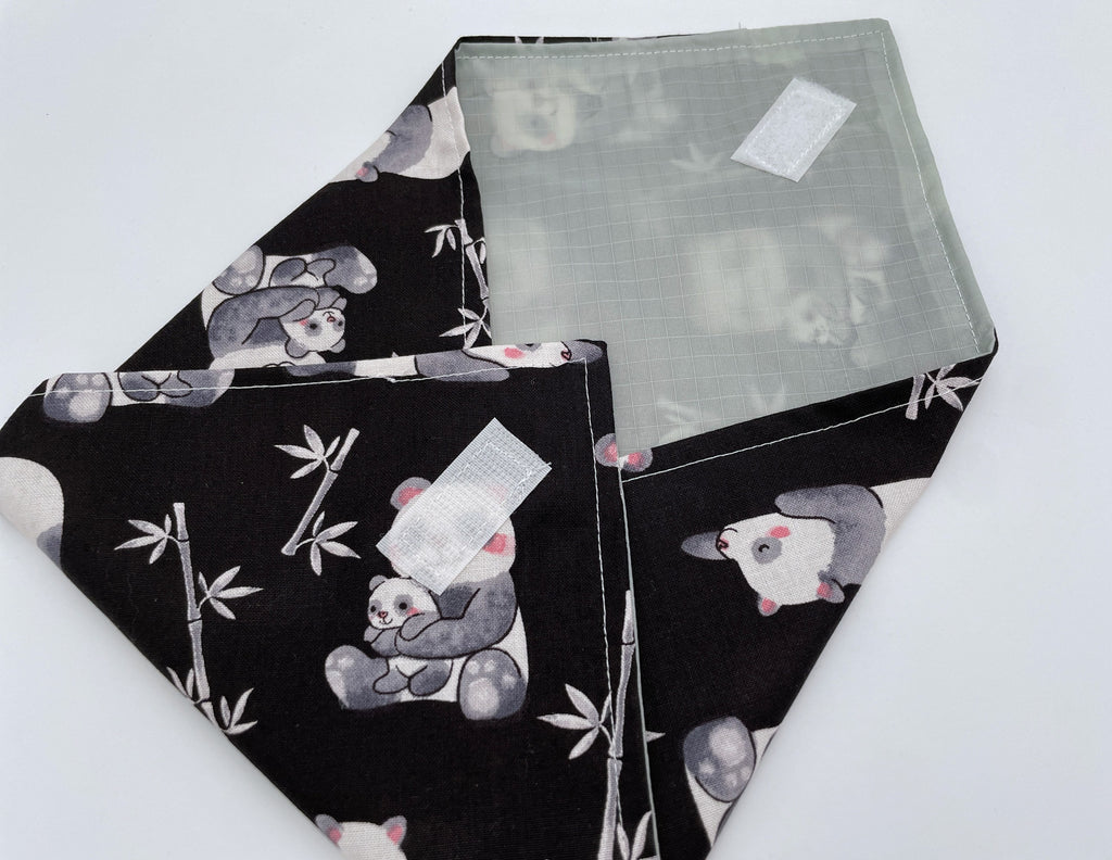 Reusable Sandwich Bag, Panda Baby Sandwich Wrap, Reusable Sandwich Mat - Panda Bear Family