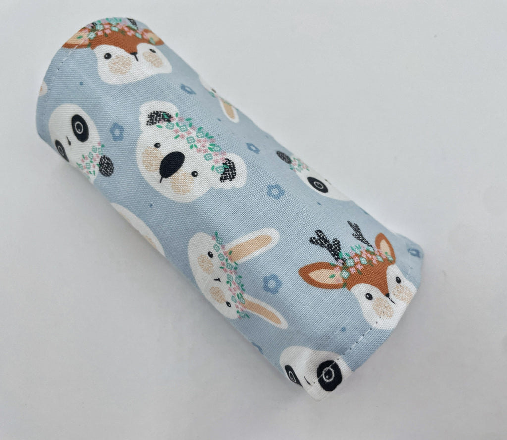 Crayon Roll, Crayon Caddy, Travel Toy, Kids Stocking Stuffer, Crayons Included - Deer Panda Rabbit